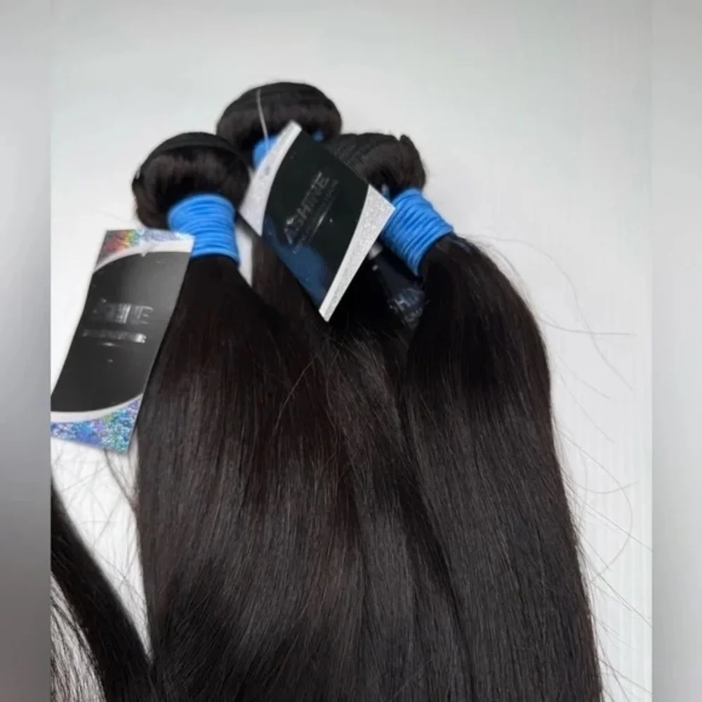 100% Unprocessed Black Human hair Extensions Bundle 22, 24 & 26 In - Picture 4 of 5